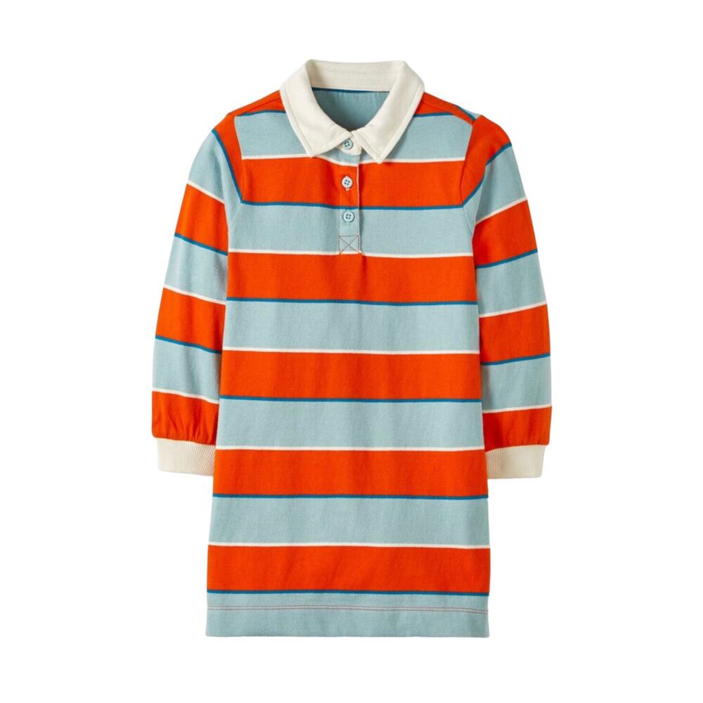 Hanna Andersson NWT Long Sleeve Rugby Dress. Size 6-7.